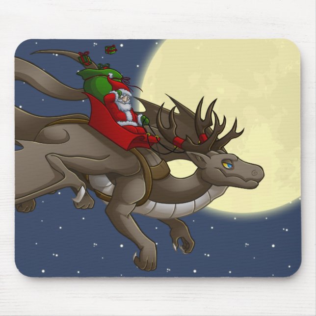 Christmas Dragon Mousepad (Front)