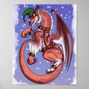 Christmas Dragon (No Text) Poster