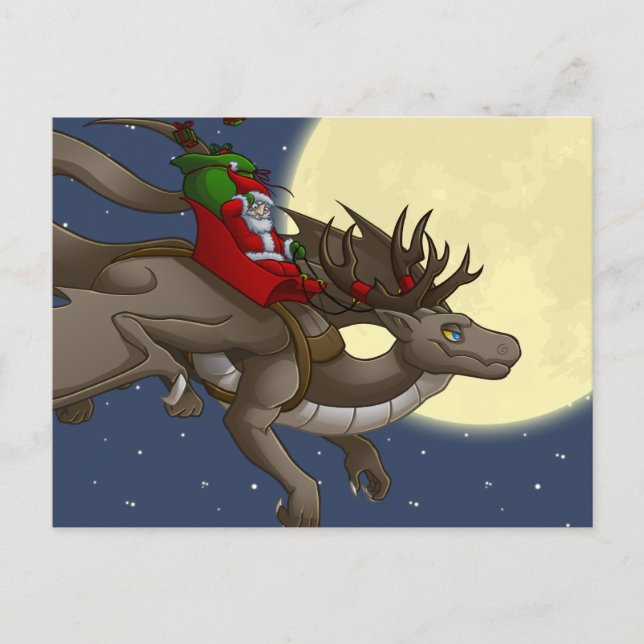 Christmas Dragon Postcard (Front)