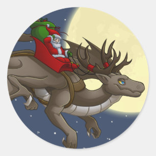 Christmas Dragon Sticker