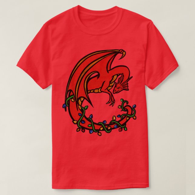 Christmas Dragon T-Shirt (Design Front)