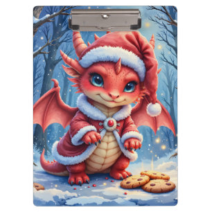 Christmas dragon, too cute to arrest, clipboard