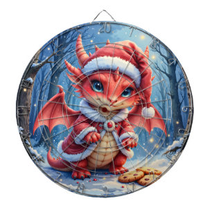 Christmas dragon, too cute to arrest,  dartboard