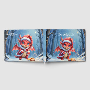 Christmas dragon, too cute to arrest guest book
