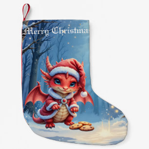 Christmas dragon, too cute to arrest, small christmas stocking