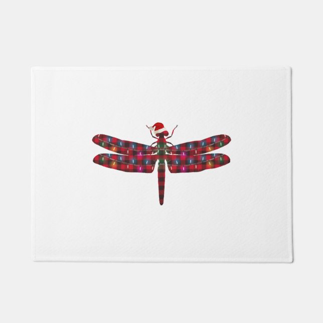 Christmas Dragonfly Doormat (Front)