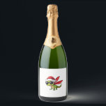 Christmas Dragonfly Santa Hat Funny Xmas Kids Sparkling Wine Label<br><div class="desc">Christmas Dragonfly Santa Hat Funny Xmas Kids</div>