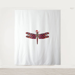 Christmas Dragonfly Tapestry