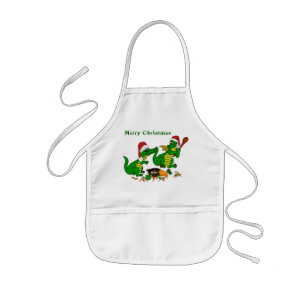Christmas Dragons - today I wants cook Kids Apron