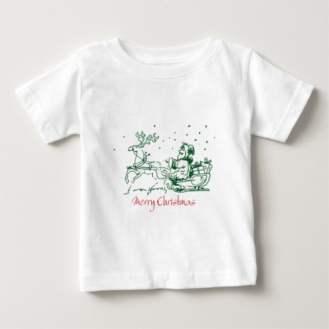 Christmas drawing on T-shirts (Front)
