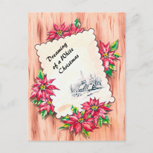 Christmas, Dreaming of a White Holiday Postcard