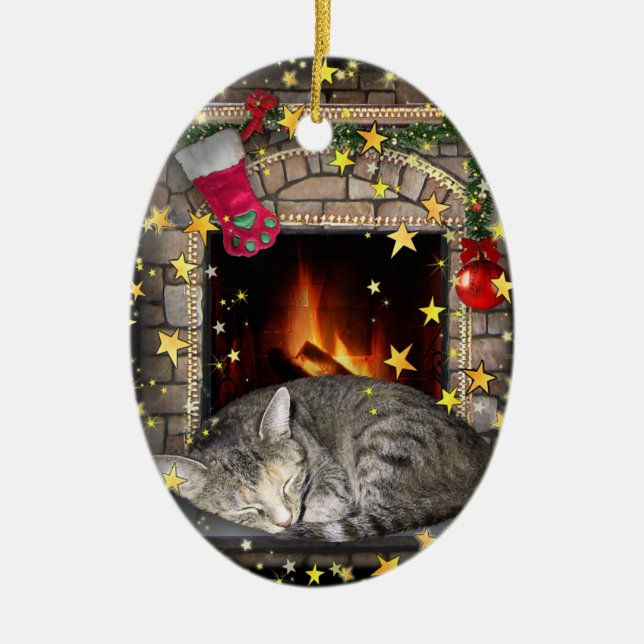 Christmas Dreams Ceramic Tree Decoration (Front)