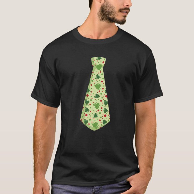 Christmas Dress Up Winter Tie NYE Necktie Ugly Xma T-Shirt (Front)