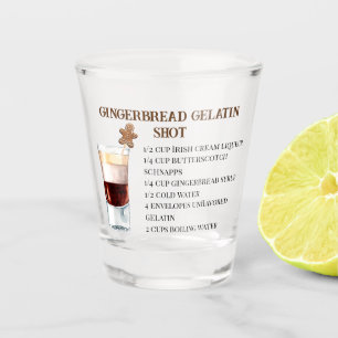 Christmas Drink Recipe Holiday Party Gingerbread  Shot Glass