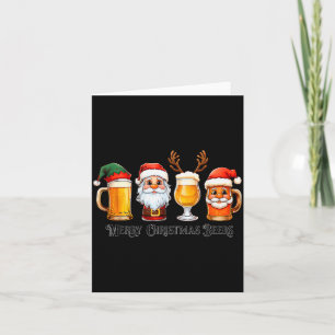 Christmas Drinking Merry Christmas Santa Beer Card