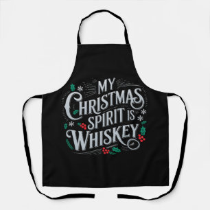 Christmas Drinking Whiskey Lovers Drinker Saying Apron