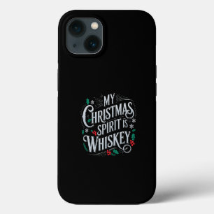 Christmas Drinking Whiskey Lovers Drinker Saying  iPhone 13 Case