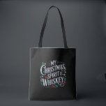 Christmas Drinking Whiskey Lovers Drinker Saying  Tote Bag<br><div class="desc">Christmas Drinking Whiskey Lovers Drinker Saying</div>