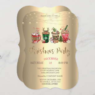 Christmas Drinks Christmas Company Party  Invitation