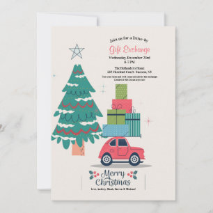 Christmas Drive By Gift Exchange Invitation