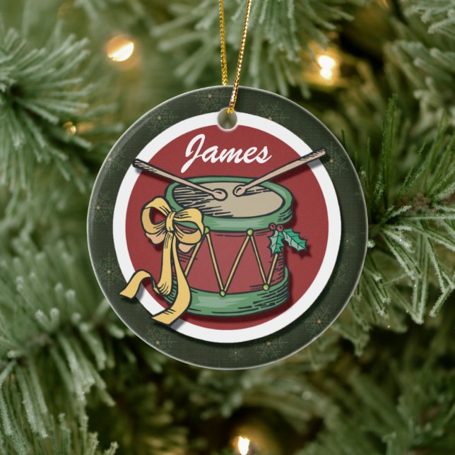 Christmas Drum Ornament (Tree)