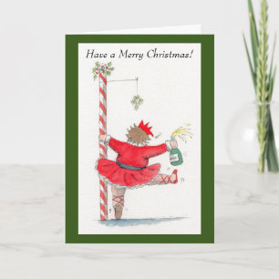 Christmas drunk dancer card