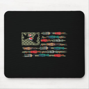 Christmas Duck Call Flag Christmas Mallard Duck Hu Mouse Mat