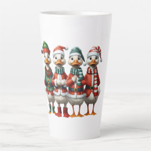 Christmas Duck Family Festive Holiday Decor Latte Mug