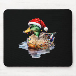 Christmas Duck Hunting Santa Xmas Light Country Ma Mouse Mat