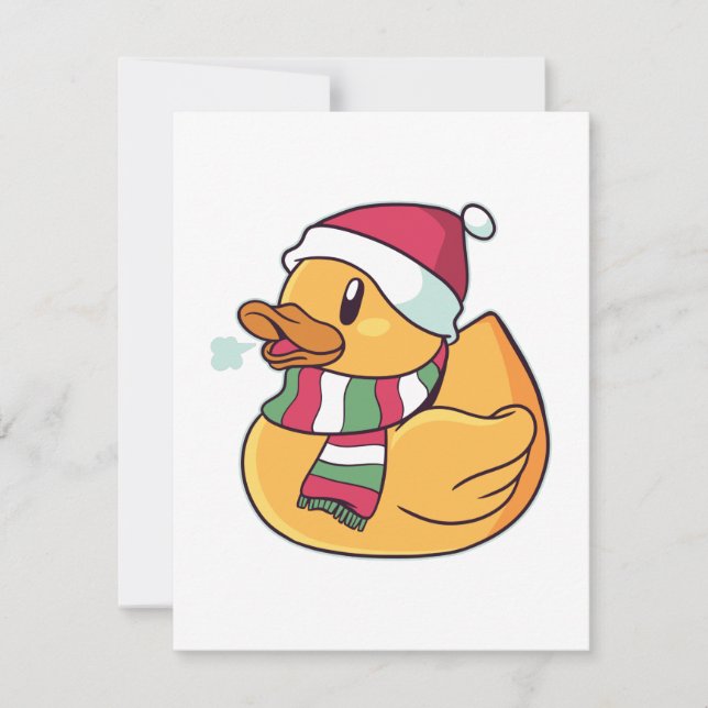 Christmas Duck Lover - Duckies - Goose Christmas Holiday Card (Front)