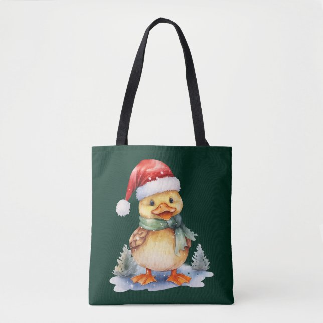 Christmas Duck Tote Bag (Front)