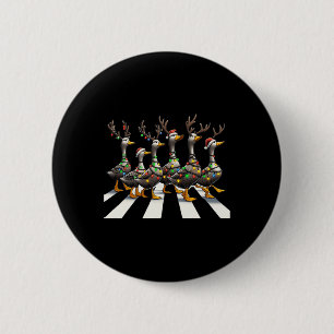 Christmas Ducks Cute Animals Christmas Lover Ducks 6 Cm Round Badge