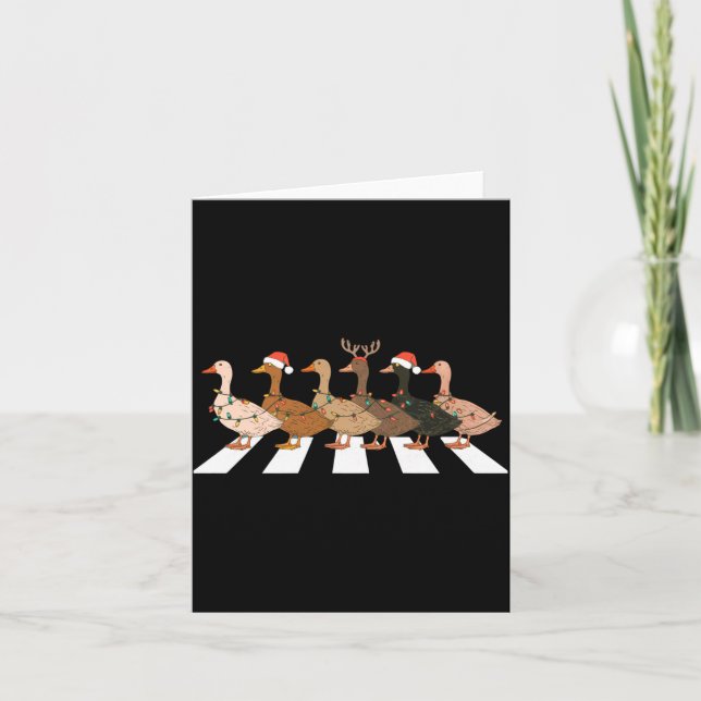 Christmas Ducks Funny Animals Xmas Farm Lover Gift Card (Front)