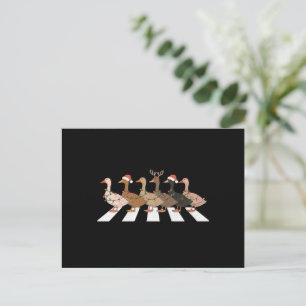 Christmas Ducks Funny Animals Xmas Farm Lover Gift Holiday Postcard