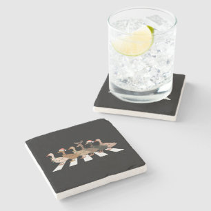 Christmas Ducks Funny Animals Xmas Farm Lover Gift Stone Coaster