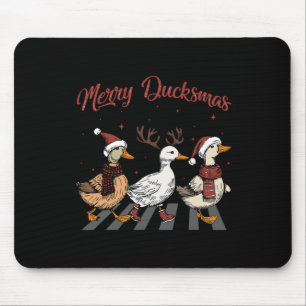 Christmas Ducks Merry Ducksmas Funny Animals Holid Mouse Mat