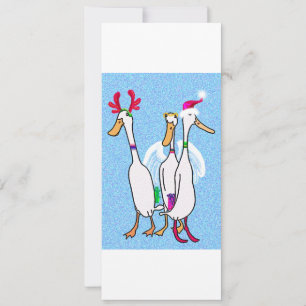 Christmas ducks party invitation