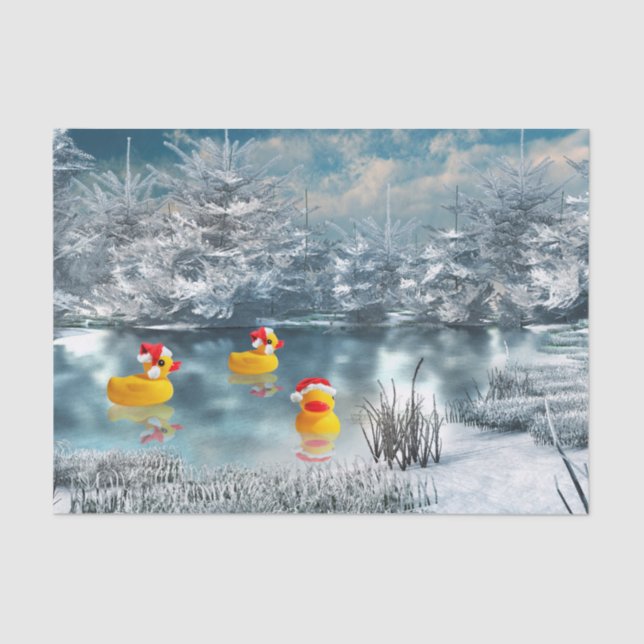 Christmas ducks tissue paper (Front)