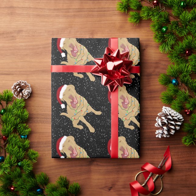 Christmas Dudley Labrador  Wrapping Paper (Holiday Gift)