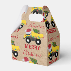 Christmas Dump Truck Construction Trucks Favour Box