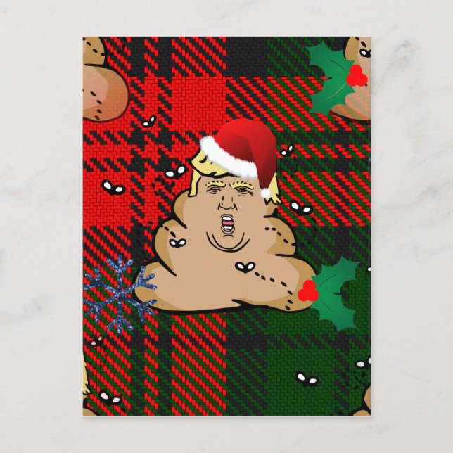 christmas dump trump holiday postcard (Front)