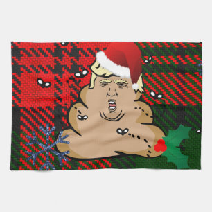 christmas dump trump tea towel