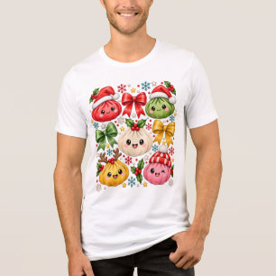 Christmas Dumpling Shirt, Kawaii Dumpling Tri-Blend Shirt