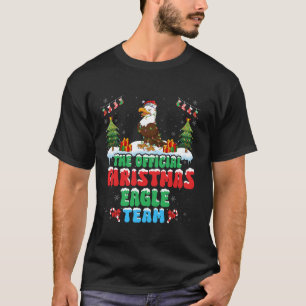 Christmas Eagle Team Eagle Wearing Santa Hat Xmas  T-Shirt