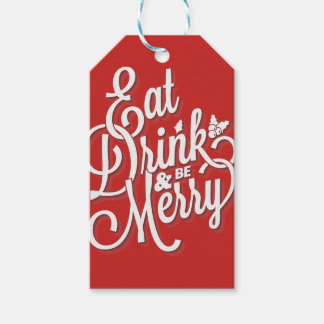 CHristmas "eat drink and be merry" Gift Tags