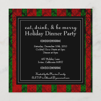 Christmas Eat, Drink and Be Merry  Party  Invite