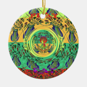 Christmas Eat Love Play Hakuna Matata Colour.png Ceramic Tree Decoration