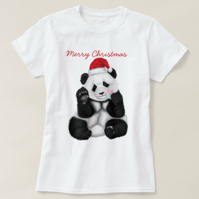 Christmas Edition Baby panda T-Shirt (Design Front)