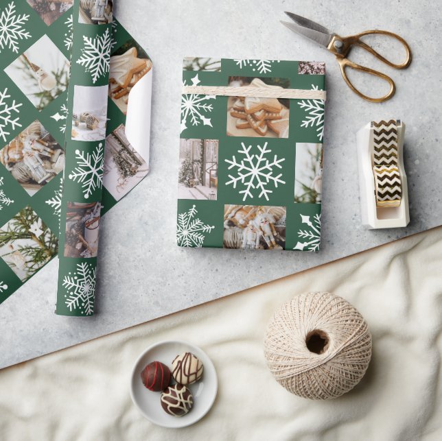 🌲Christmas Edition Custom Square Instagram Photos Wrapping Paper (Crafts)
