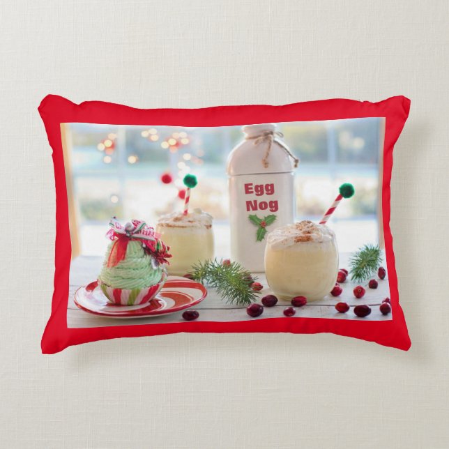 CHRISTMAS EGGNOG  DECORATIVE CUSHION (Front)